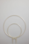 OhRing podwójny 20.5 Podpora, podpórka, drabinka okrągła, ozdoba do Hoi,  roślin pnących transparentna, wąski rozstaw nóżek 
